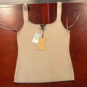 Halogen Ribbed Beige Camisole